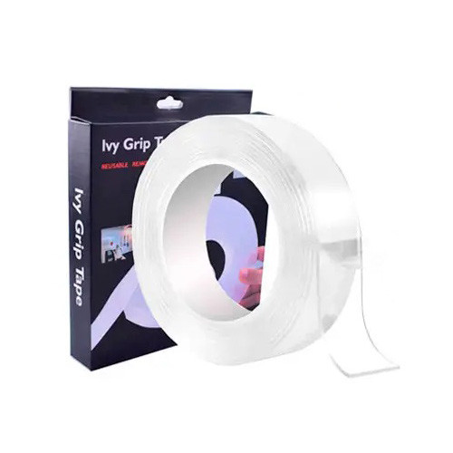 Двостороння клейка стрічка багаторазова 1x0.03м Ivy Grip Tape, фото 1