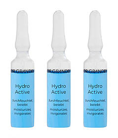 Ампули з кофеїном для глибокого зволоження шкіри Dr. Grandel Hydro Active, 3 х 3 мл, фото 2