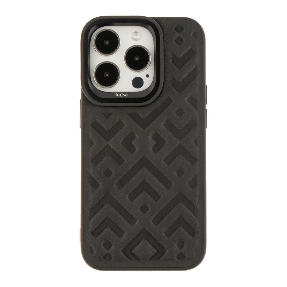 Чохол Kajsa Briquette Collection Rhombus для iPhone 14 Pro Max Колір Black, фото 1