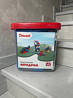 Конструктор "Аеродром" 142 деталі в боксі Doloni