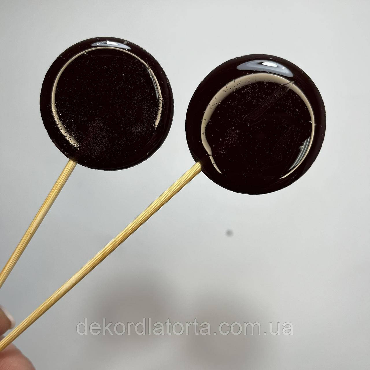 Льодяник круглий чорний малий, фото 1