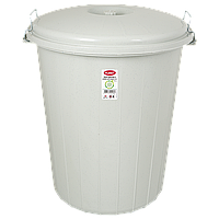 Бак для сміття  50 л сірий з защіпками Planet