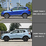 Вітровики з хромом (4 шт.) Chery Tiggo 5 2015+, фото 3