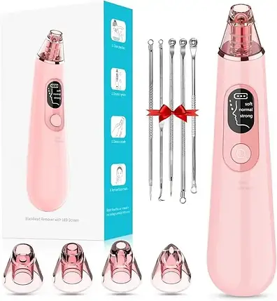 Вакуумний прилад для видалення чорних цяток Blackhead Remover With LED Screen XPRE111 3 рівні всмоктування, фото 1