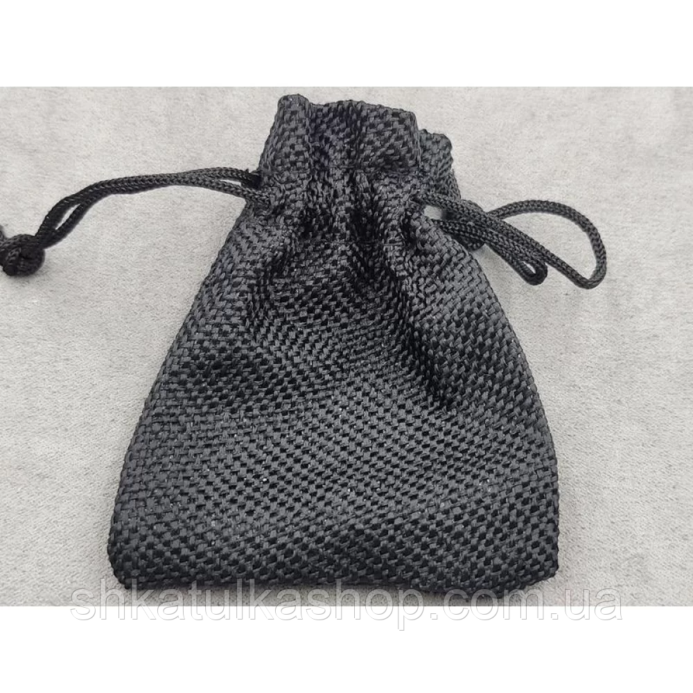 Мішки 7*9см, 50 шт, мішковина, колір чорний, фото 1