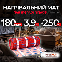 Нагрівальний двожильний мат HeatTech 3.9 кв. м. гріючий теплі підлоги