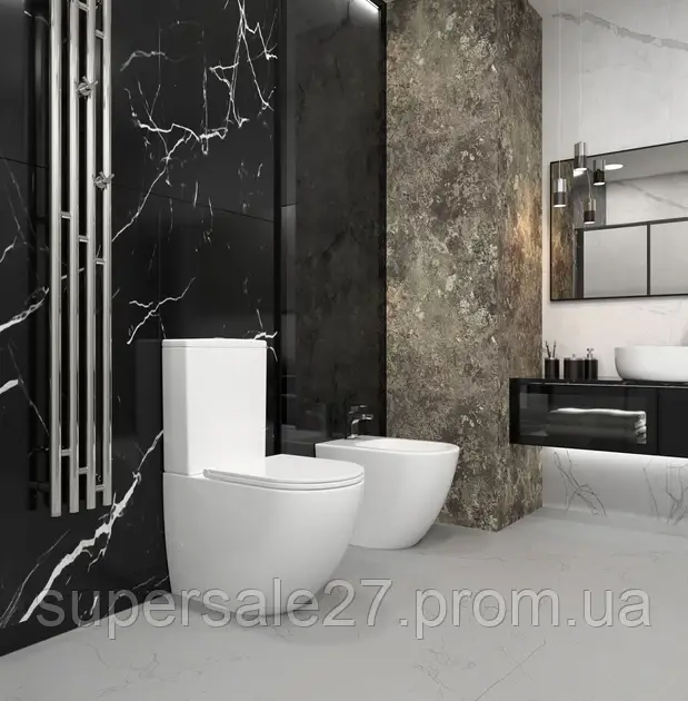 Унитаз-компакт KOLLER POOL Round Smart RN-0630-RQ-C+RN-0630-RQ-T с бачком и сиденьем Soft Close дюропласт, фото 1