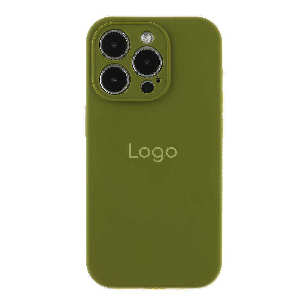 Чохол Silicone Case Full Size with Frame для iPhone 14 Pro Max Колір 45.Army Green, фото 1
