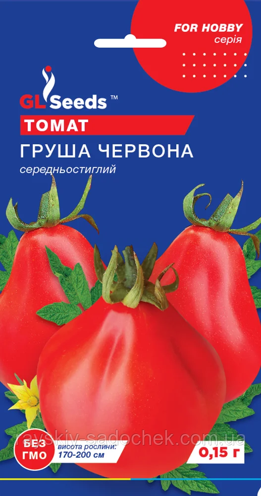 Насіння Томату Груша червона (0.1г), For Hobby, TM GL Seeds
