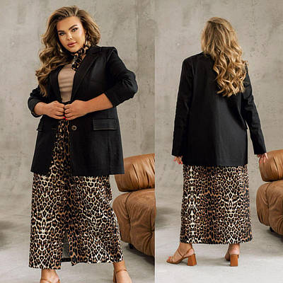 Модний джинсовий жіночий піджак великих розмірів