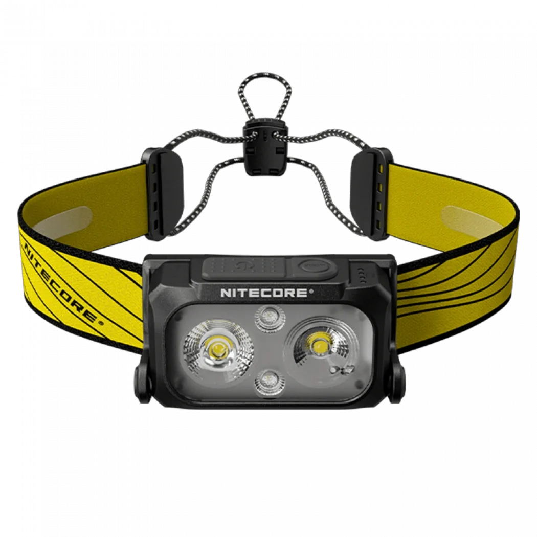 Налобний легкий ліхтарик Nitecore NU25 New 400лм (Чорний з жовтим)