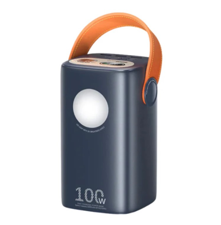 УМБ портативне зарядне Power Bank Remax RPP-100 Gutitan 60000mAh з ліхтарем, синє, фото 1