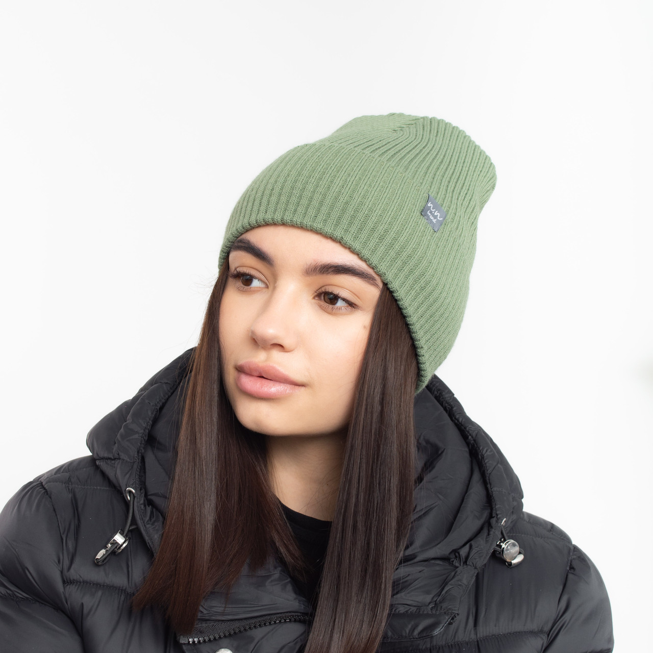 Шапка Terry (напівшерсть, фліс) оливка