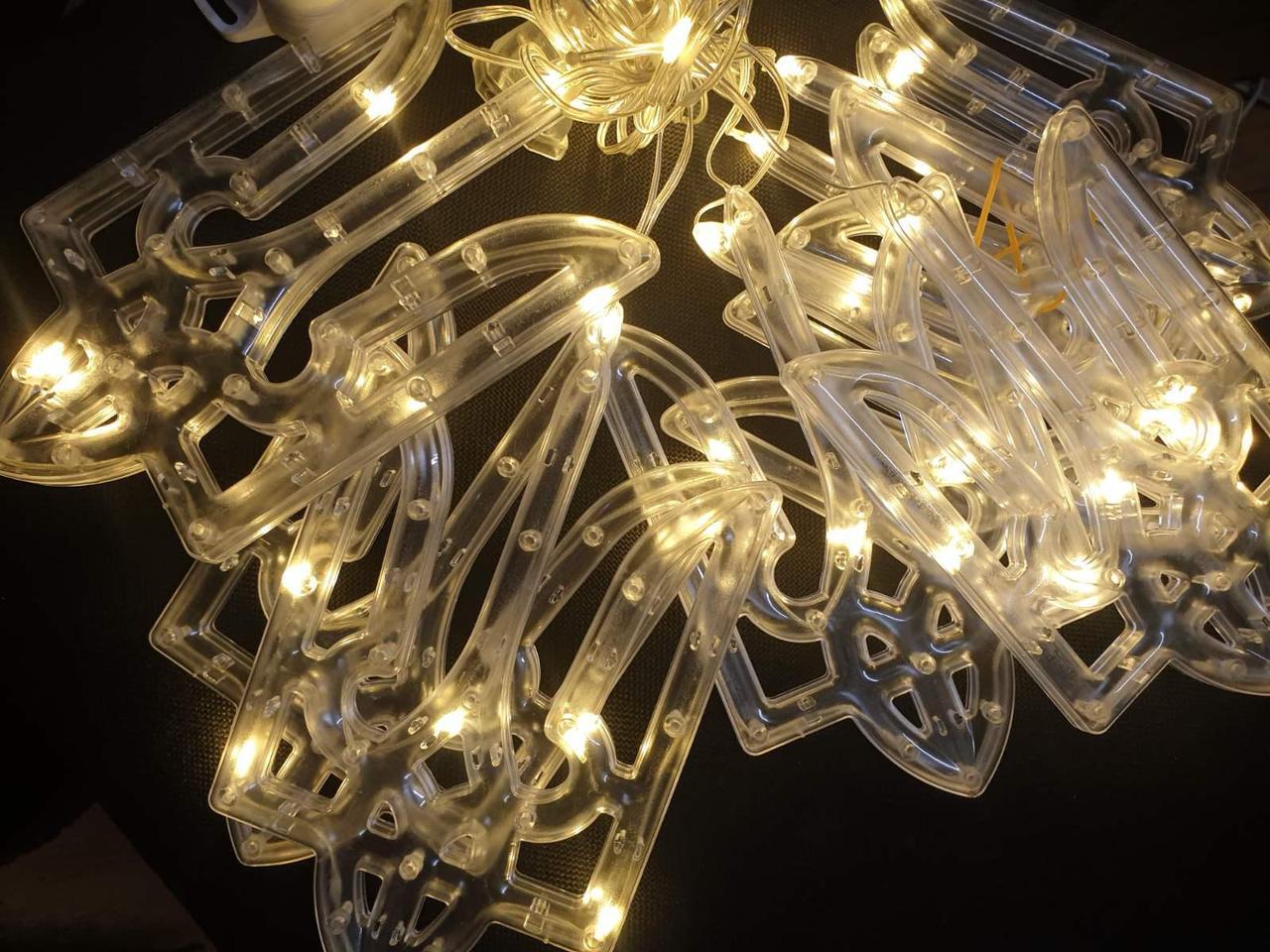 Світлодіодна гірлянда, світильник «Український Тризуб» набірв комплекті 8шт фігурок по 10лед від мережі 8режимів освітлення, фото 1