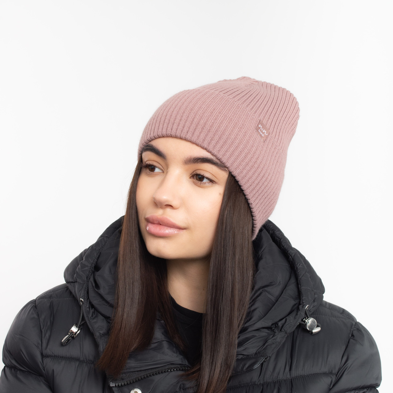 Шапка Terry (напівшерсть, фліс) пудра