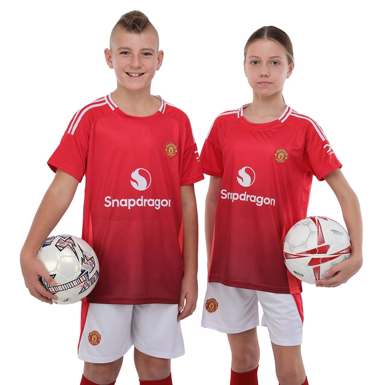 Дитяча футбольна форма Манчестер Юнайтед MANCHESTER UNITED домашня 2024 CO-6216 (на зріст 110-155 см)