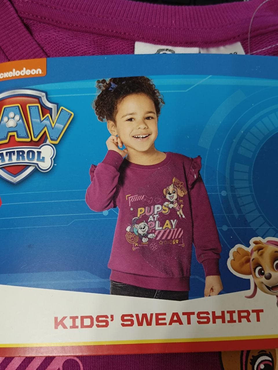 Світшот дитячий для дівчинки Щенячий патруль Paw Patrol марсала Скай Еверест Sky Everest розмір 122-128