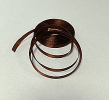 Атласна стрічка 0,6см 23метри Коричневий