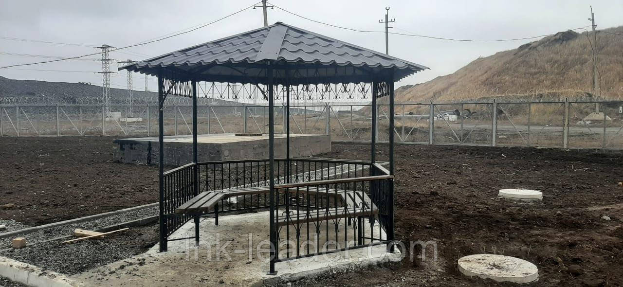 Металева альтанка 3м в діаметрі, розбірна (на 8 осіб) "Дачна", фото 1