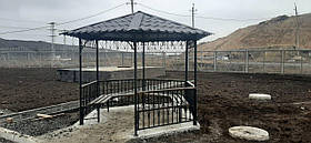 Металева альтанка 3м в діаметрі, розбірна  (на 8 осіб) "Дачна"