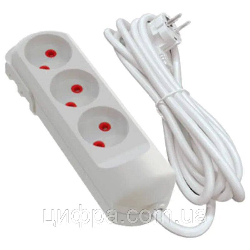 Подовжувач Neomax 3 розетки [3м] білий  NX500303 без заземлення