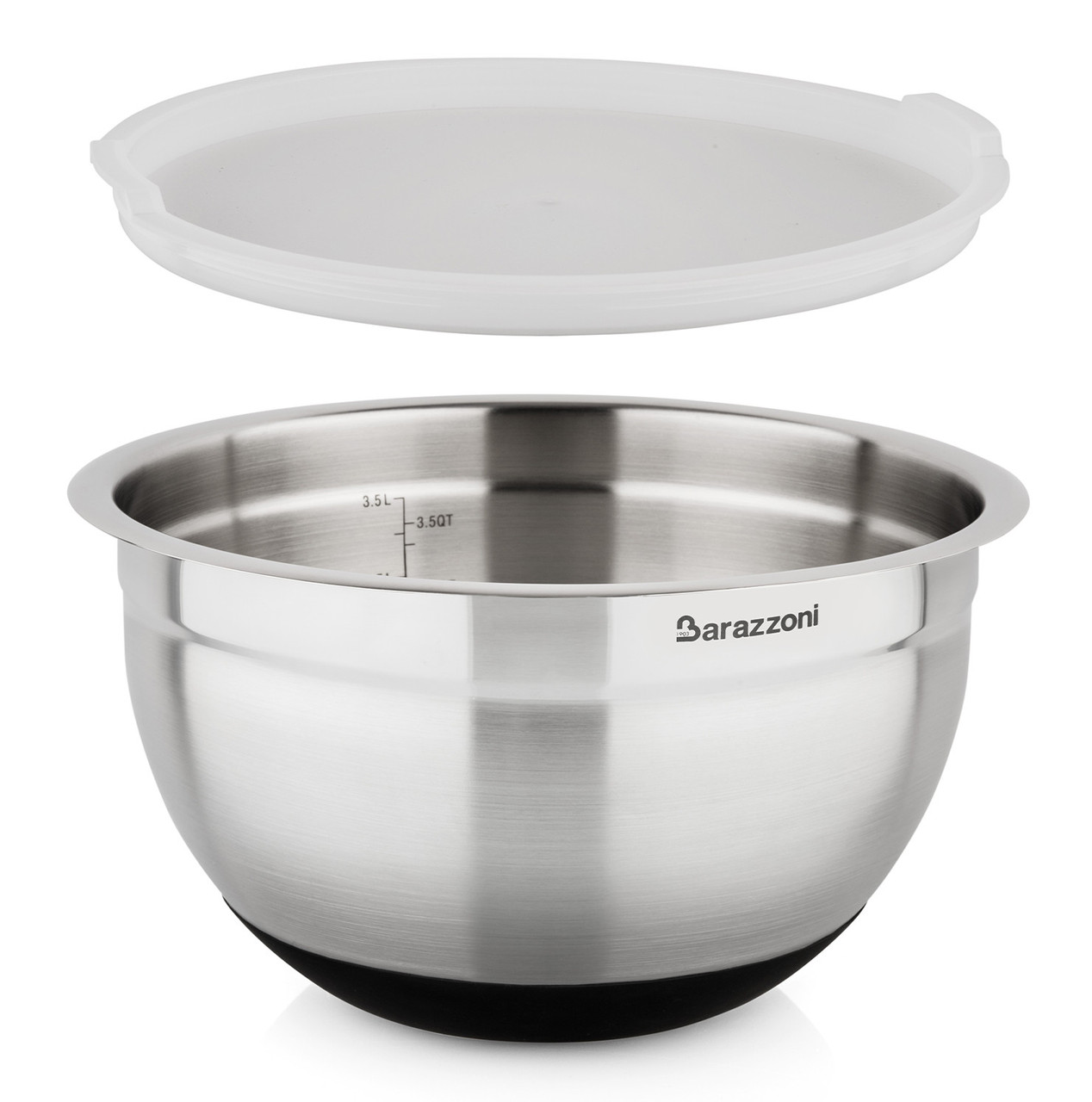 Миска із силіконовою кришкою AISI 24 см, 3,5 л 810160024 BARAZZONI