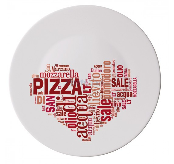 Блюдо для піци 33см " I LOVE PIZZ RED" 419320F77321753 BORMIOLI ROCCO