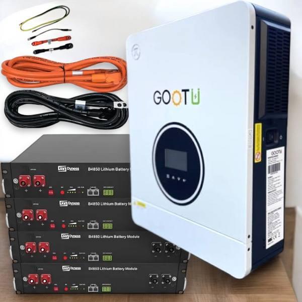 10,2 кВт 48 В + 9,6 кВт Гібридний інвертор GOOTU акумулятор Dyness + КАБЕЛІ У ПОДАРУНОК