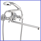 Змішувач для ванни МАТОВИЙ сатиновий Haiba Dominox 140 Satin (HB0063), фото 3