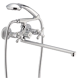 Змішувач для ванни МАТОВИЙ сатиновий Haiba Dominox 140 Satin (HB0063), фото 5