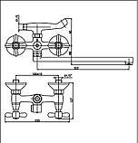 Змішувач для ванни МАТОВИЙ сатиновий Haiba Dominox 140 Satin (HB0063), фото 4