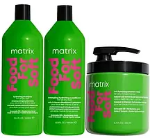 Набор MATRIX FOOD FOR SOFT для увлажнения волос (шампунь 1000 мл, бальзам 1000 мл, маска 500 мл)