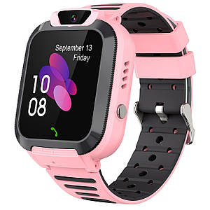 Дитячий розумний смарт-годинник з GPS Smart baby watch Q20 з камерою прослуховуванням сім-картою Рожевий