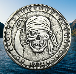 Монета сувенір, 1 долар США Банк 1921 г Пірати
