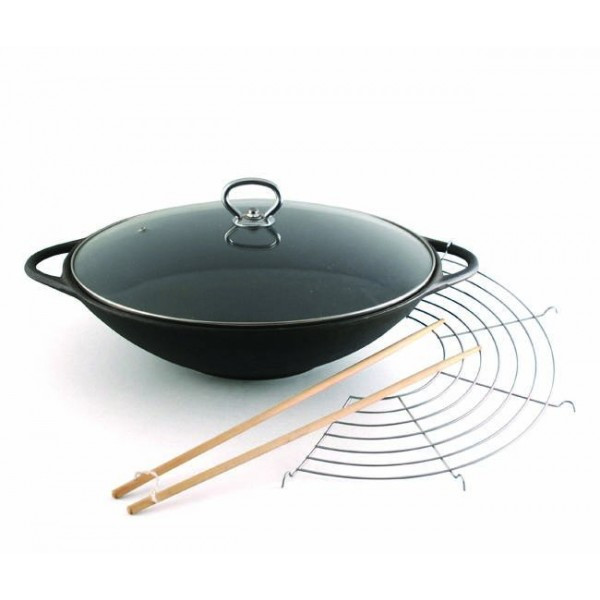 GIPFEL Сковорода-вок із скляною кришкою SOONG DYNASTY 36 см 1312 GIPFEL, фото 1