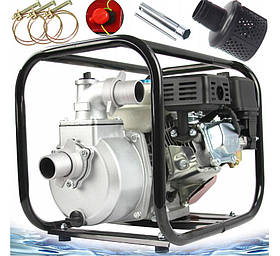 Потужна мотопомпа для чистої води 5.5 к.с. SPALINOWA мотопомпа для поливу 4-тактна