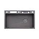 Кухонна мийка Kroner KRP Schwarze - SET7545NG PVD (3.0/0.8 мм), фото 3