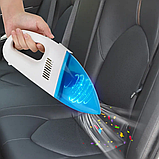 Ручний автопилосос від прикурювача 60 Вт з додатковою насадкою в комплекті CVAU-12-BWhite, фото 7