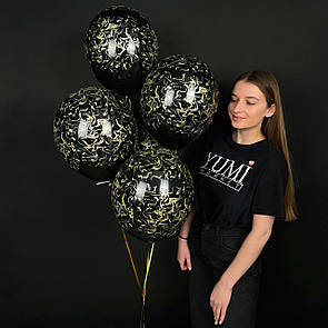 Принт 236 GEMAR-ДЖ 13" Marble Мармур чорний із золотистим, фото 4