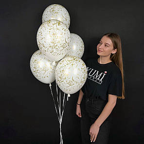 Принт 268 GEMAR-ДЖ 13" Marble Мармур білий із золотистим, фото 4