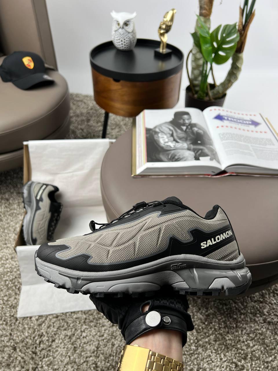 Чоловічі кросівки Salomon XT-SLATE Grey, чоловічі кеди Соломон сірі нейлон водовідшт. текстиль. Чоловіче взуття