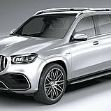Бризковики Mercedes GLS63 GLS AMG X167 2019+ з підножками, (4шт.), фото 9