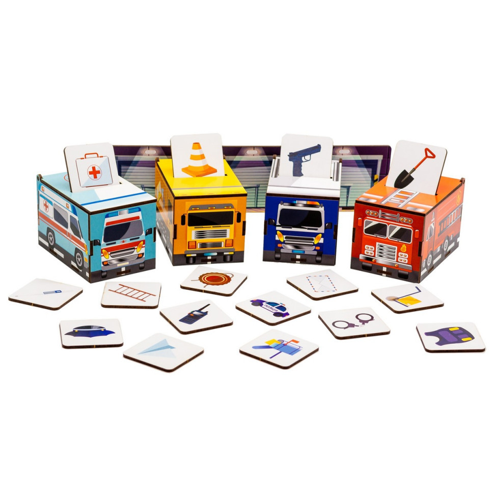 Дитячий сортер Монтессорі "Машинки" Puz-87873, фото 1