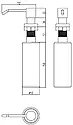 Чорний дозатор для мила на мийку Nett DB-300, фото 6
