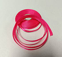 Атласна стрічка 0,6см 23метри Манджента