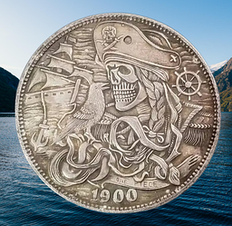 Сувенір монета долар СШАang 1900 г "Капотанша піратів". Hobo Coin American Morgan