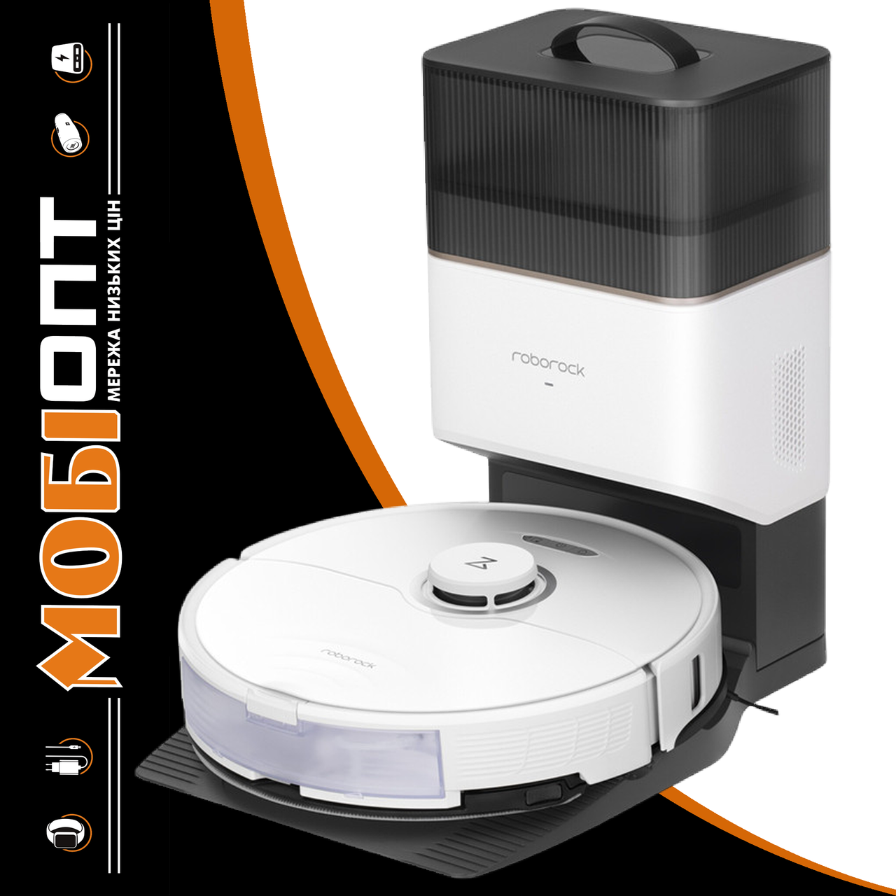 Робот-пилосос з вологим прибиранням RoboRock S8+ White UA UCRF