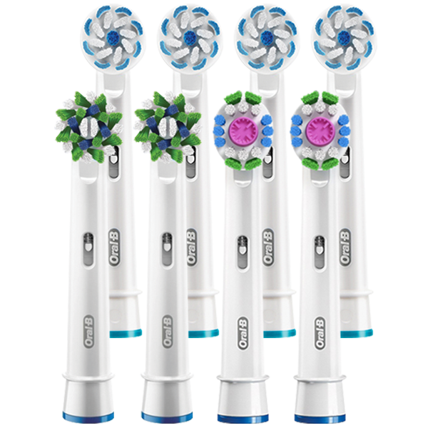 Насадка для електричної зубної щітки Oral-B набір GeniusX DUO (EB18pRB, EB50RB, EB60) (8 шт.)