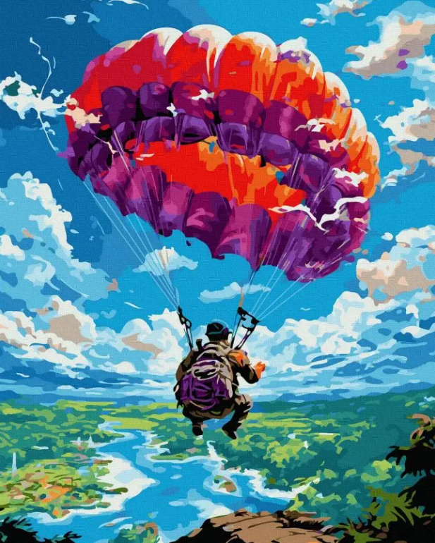 Розмальовки з цифр для дорослих Політ 40х50 Rainbow Art GX47407 Картина за номерами пейзаж вертикальна