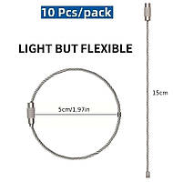 Брелоки Для Ключів Гнучкі Ø 50 мм L=150 мм Набір 10 шт Spec (SP-77150)